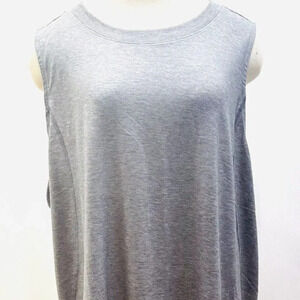 NWT TEK GEAR Women Sleeveless Pullover High Neck Gray Muscle Shirt Plus Size 2X